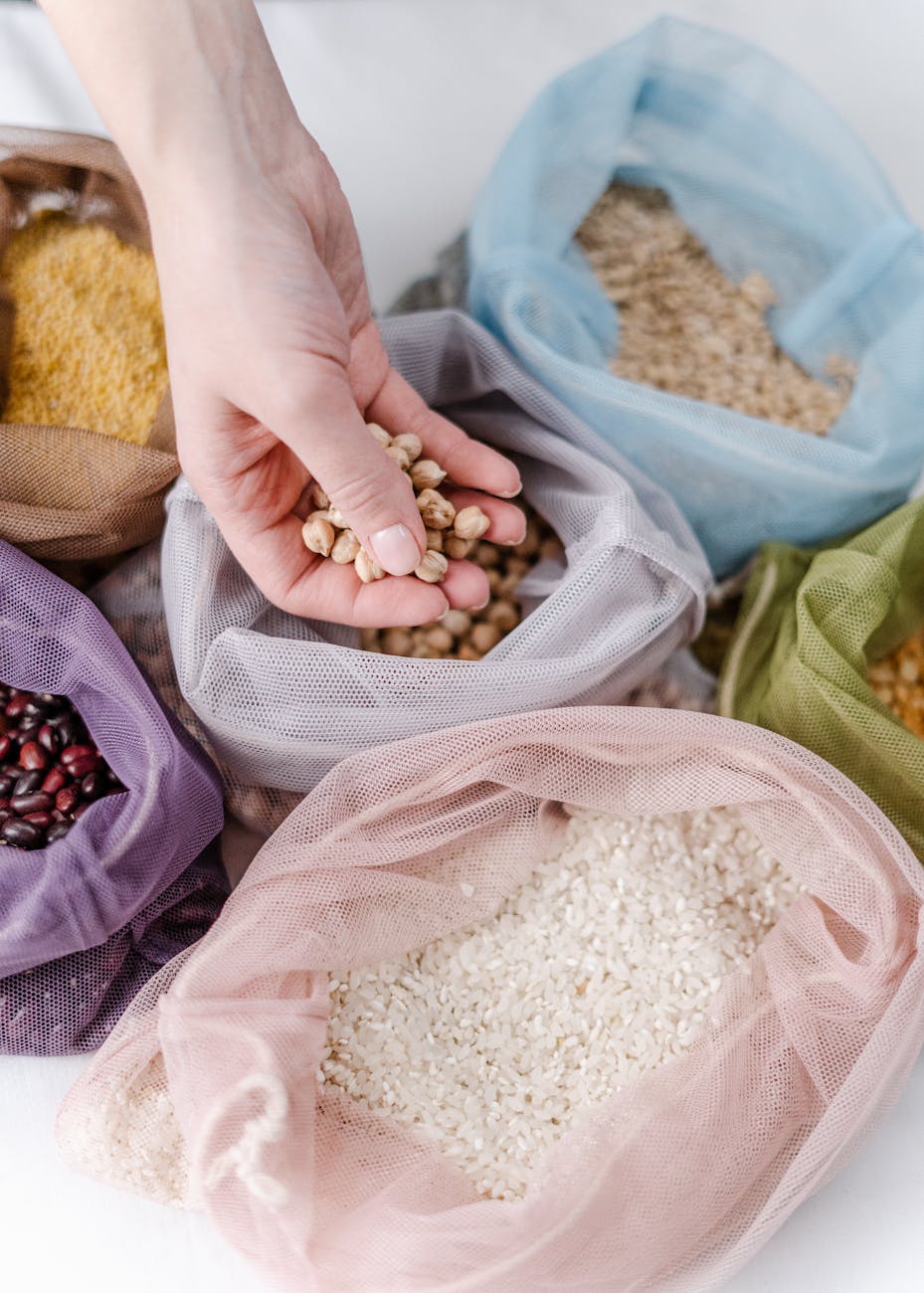 person holding chickpeas