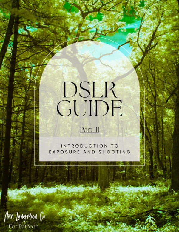 DSLR Guide Part III - Introduction to Exposure and Shooting